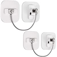 eSynic 2 piezas Seguridad de Refrigerador Cerradura de la Puerta del Refrigerador con Llave para la Seguridad del Bebé…